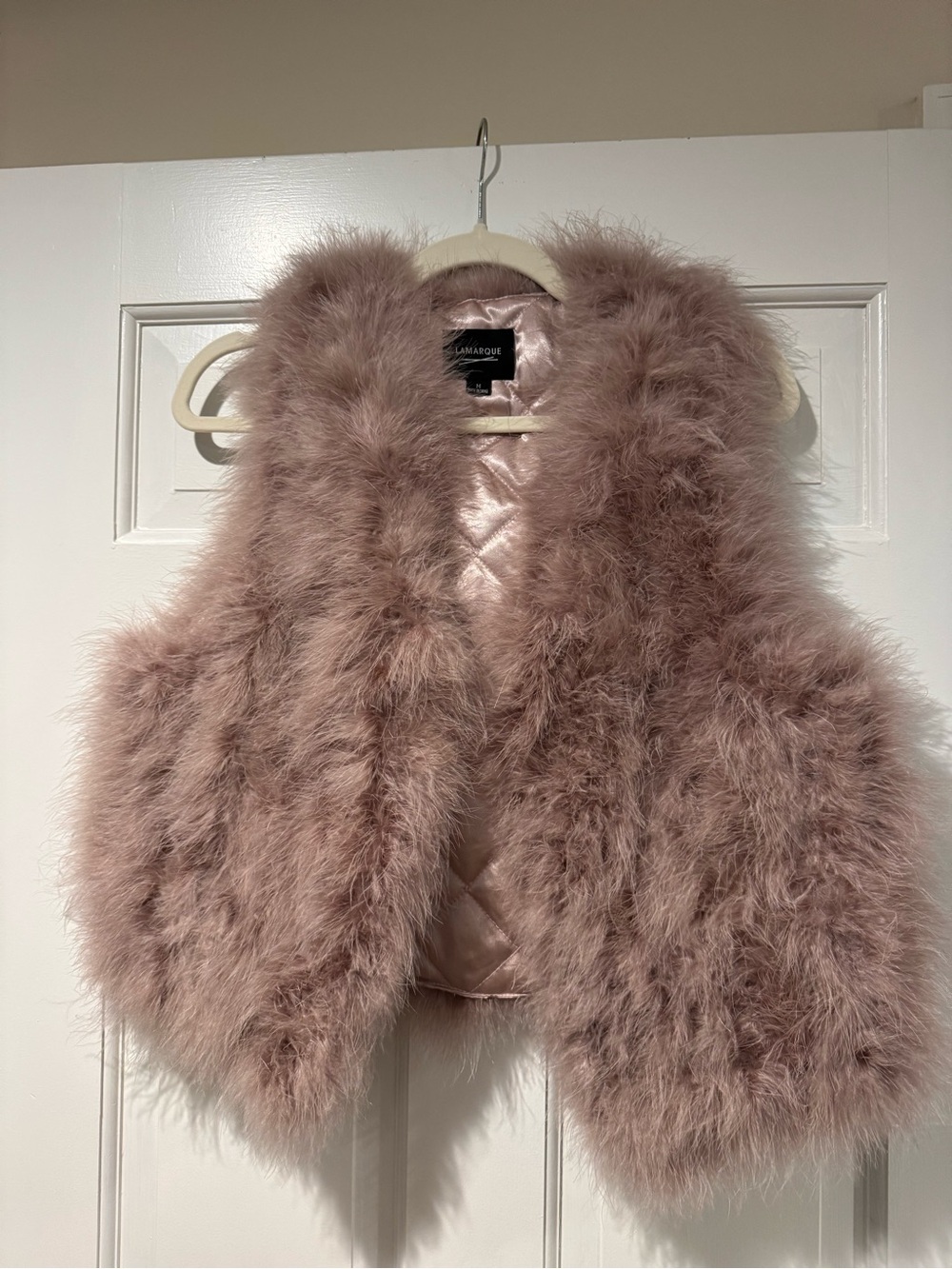 LAMARQUE Ostrich Feather Vest